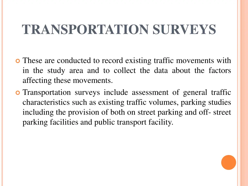 transportation surveys