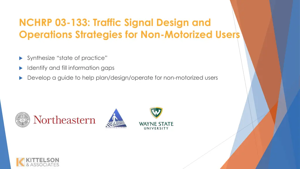 nchrp 03 133 traffic signal design and operations