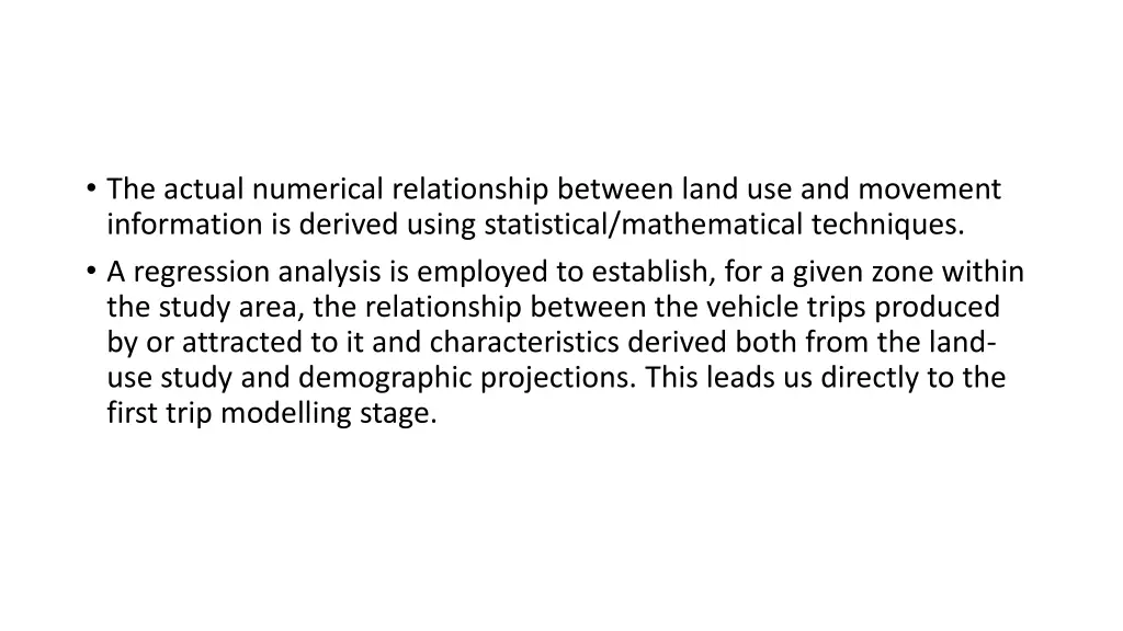 the actual numerical relationship between land