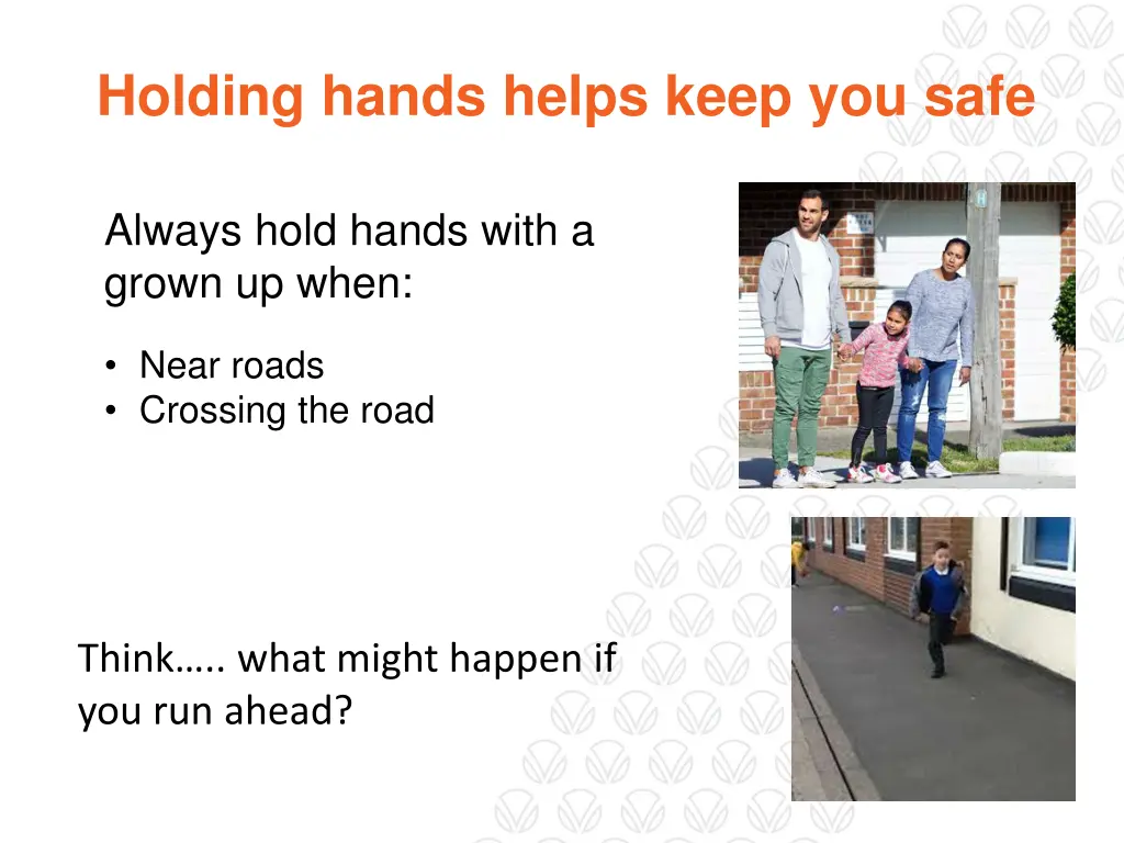 holding hands helps keep you safe