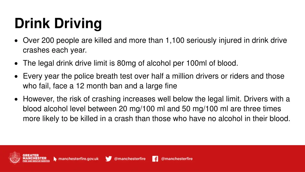 drink driving over 200 people are killed and more