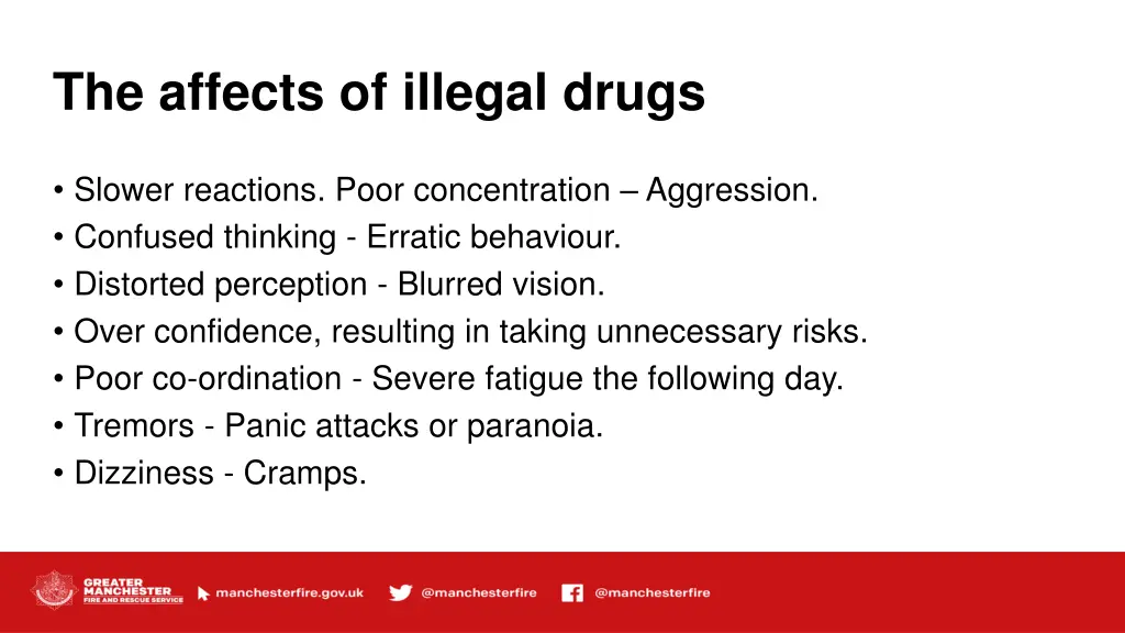 the affects of illegal drugs