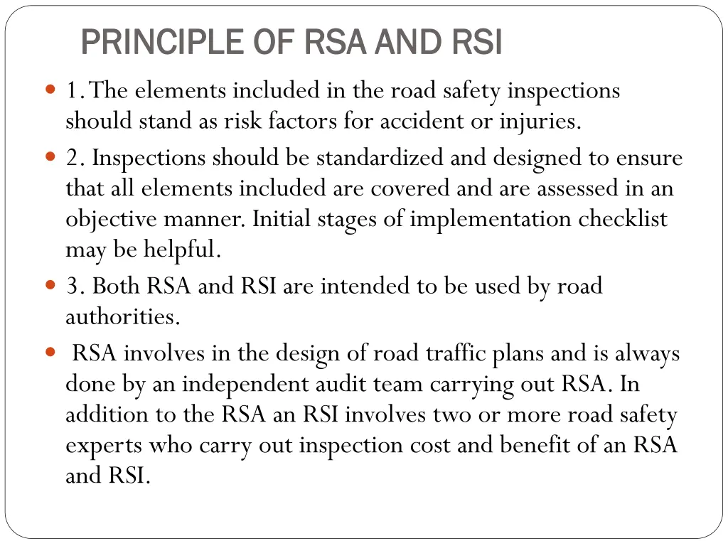 principle of rsa and rsi principle of rsa and rsi