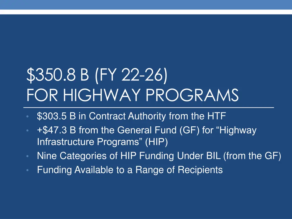 350 8 b fy 22 26 for highway programs