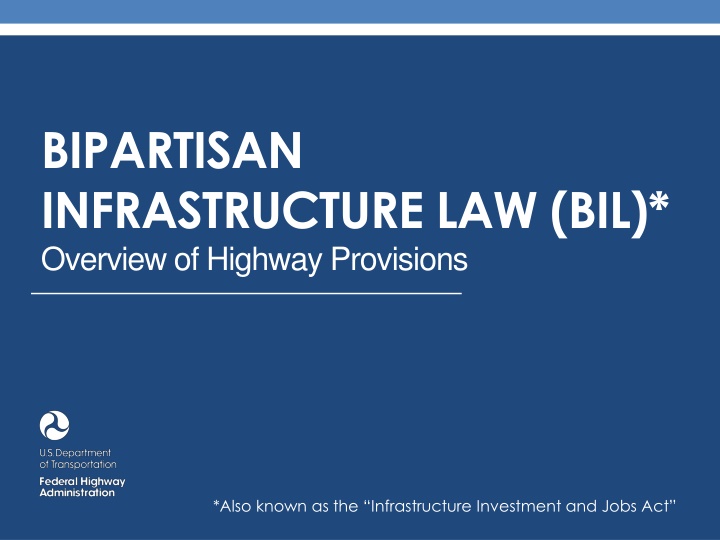 bipartisan infrastructure law bil overview