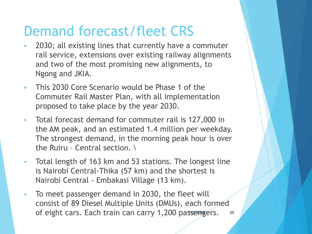 demand forecast fleet crs 2030 all existing lines