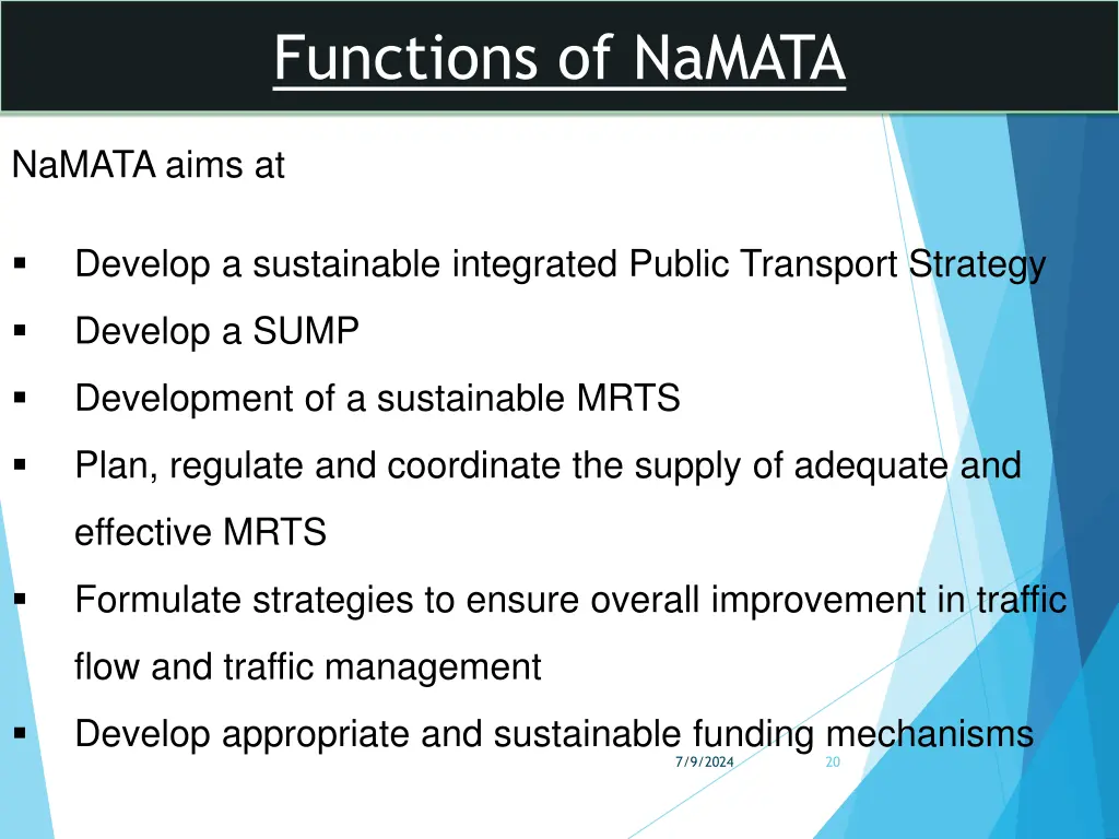 functions of namata