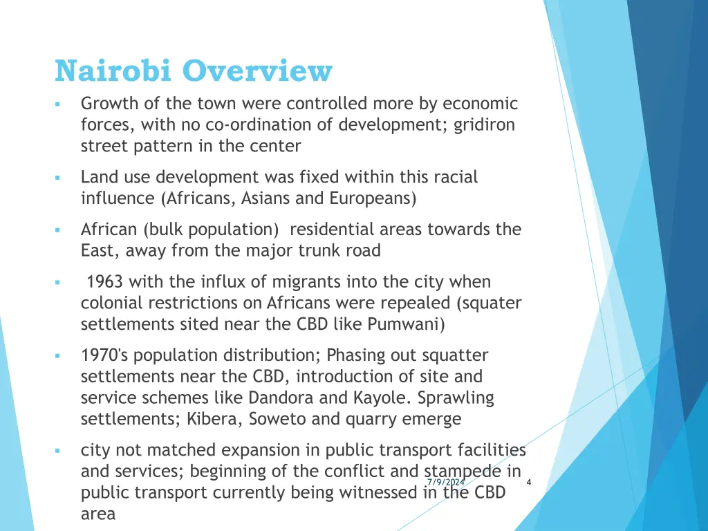 nairobi overview growth of the town were