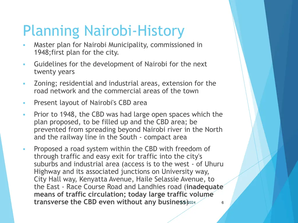 planning nairobi history master plan for nairobi