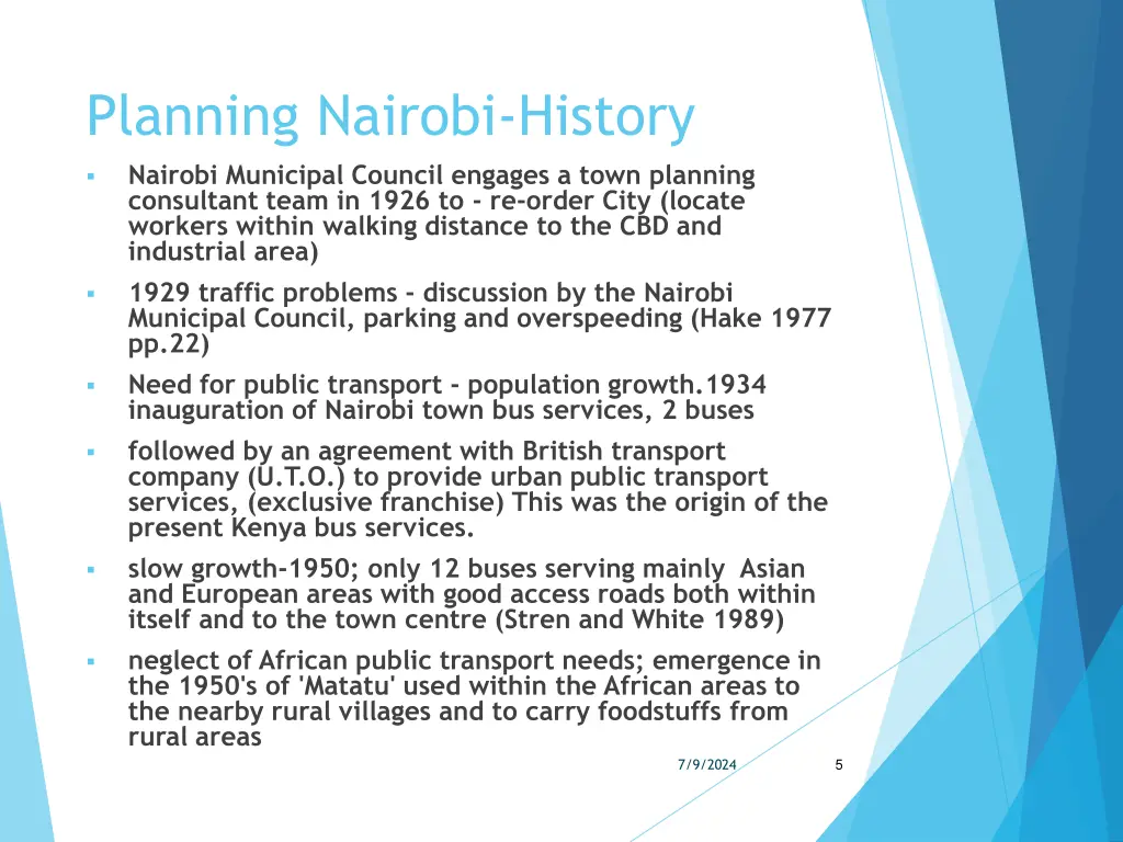 planning nairobi history nairobi municipal