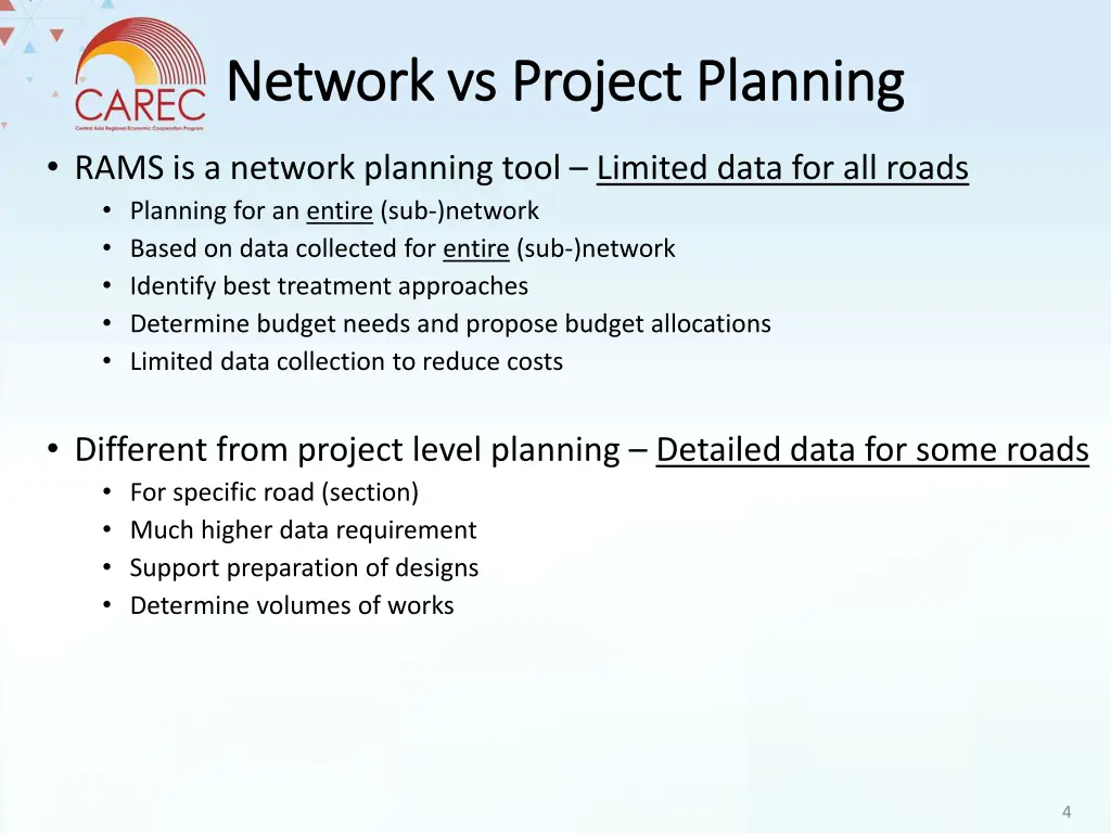 network vs project planning network vs project