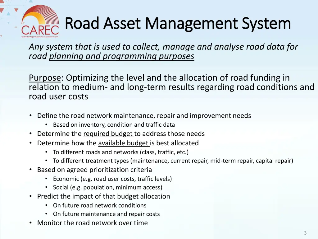 road asset management system road asset