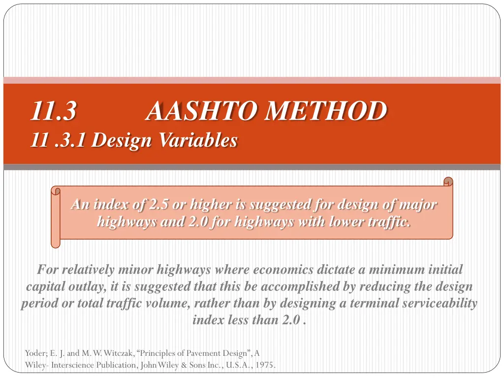 11 3 aashto method 11 3 1 design variables 10