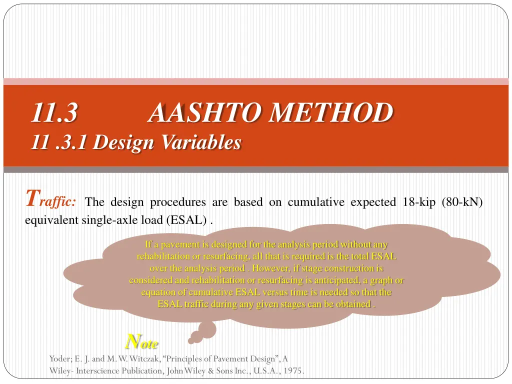 11 3 aashto method 11 3 1 design variables 3