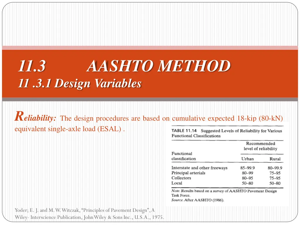 11 3 aashto method 11 3 1 design variables 4