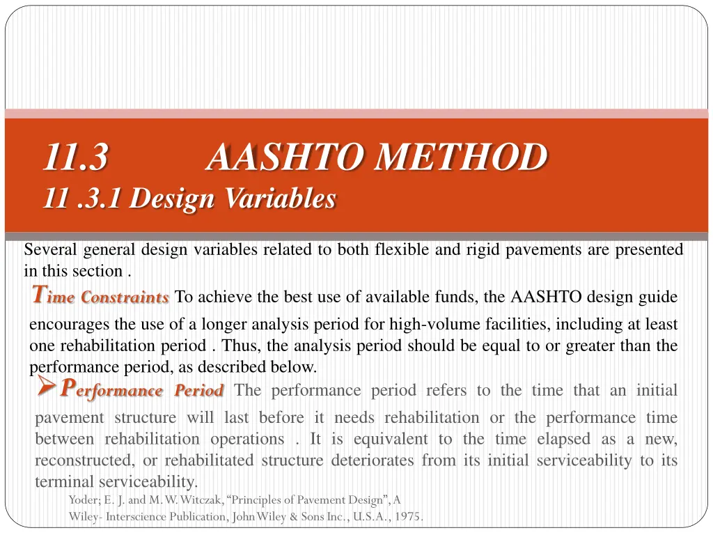 11 3 aashto method 11 3 1 design variables