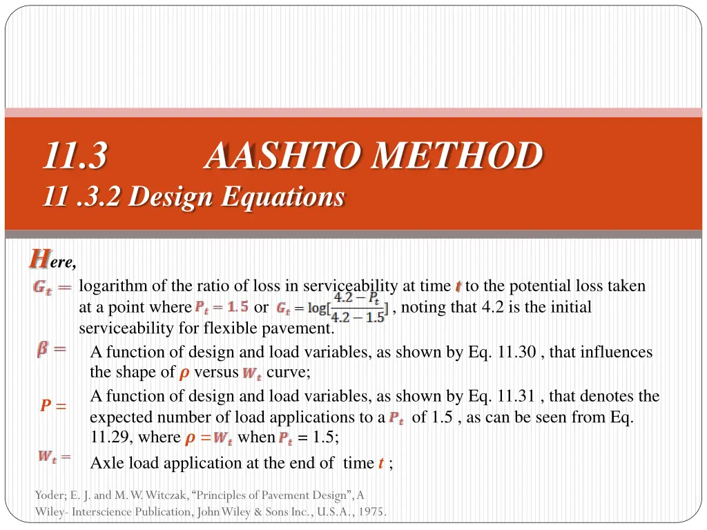 11 3 aashto method 11 3 2 design equations 1