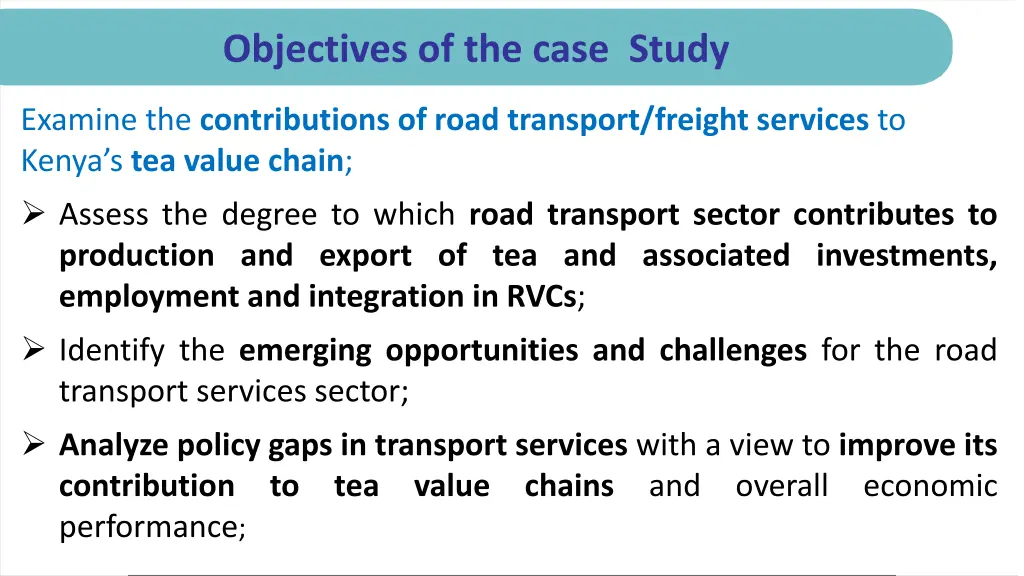 objectives of the case study