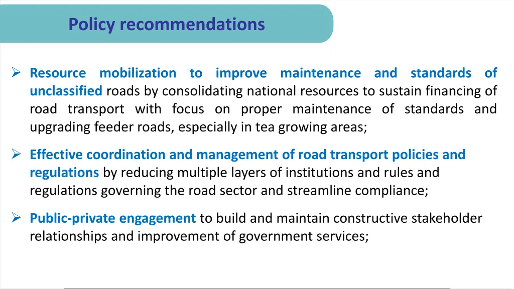 policy recommendations 1