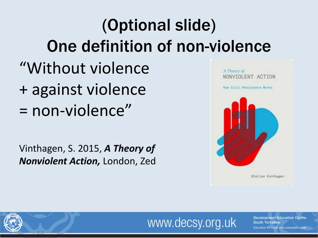 optional slide one definition of non violence