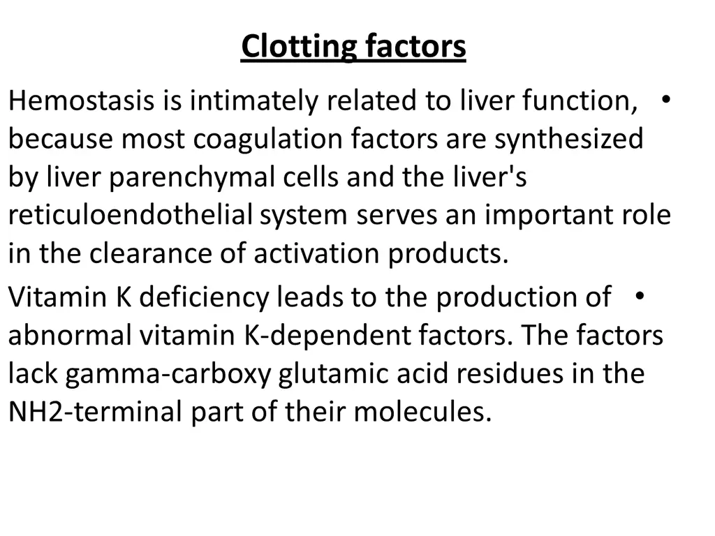 clotting factors