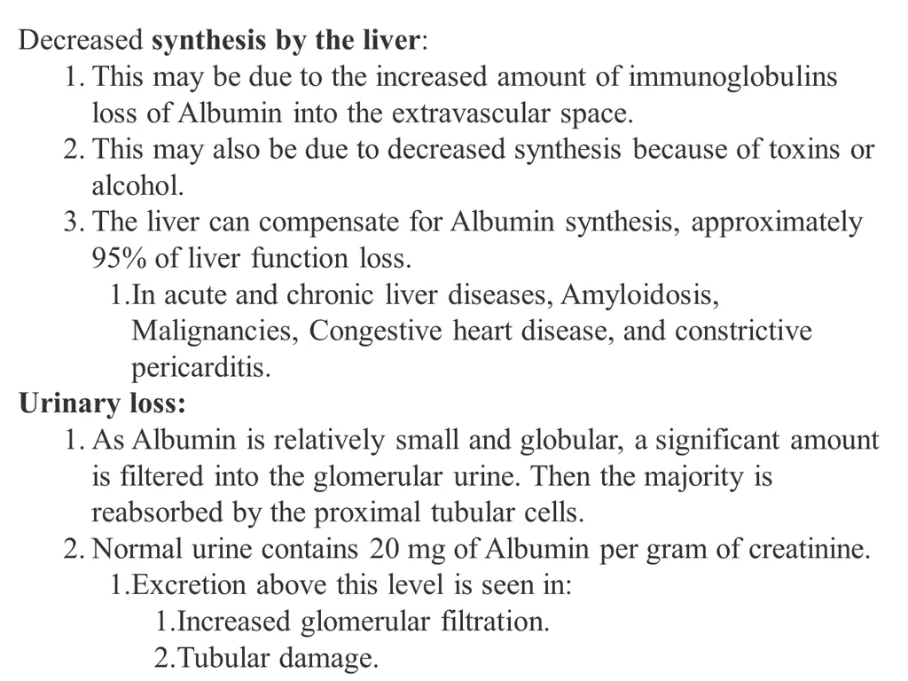 decreased synthesis by the liver 1 this