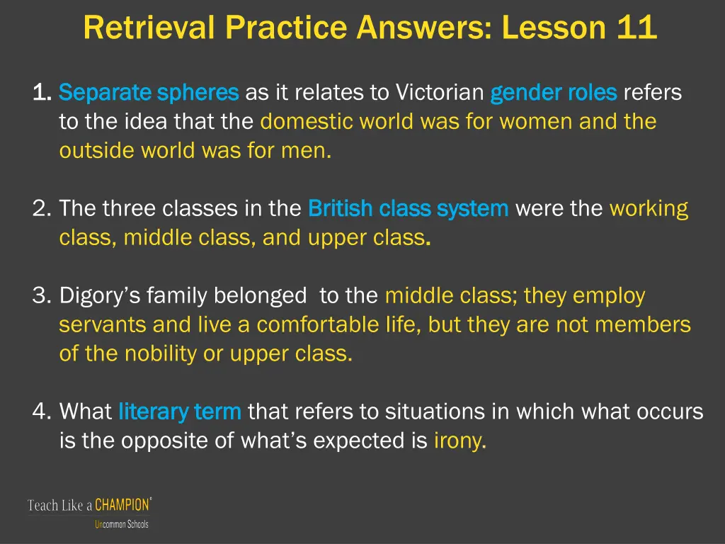 retrieval practice answers lesson 11