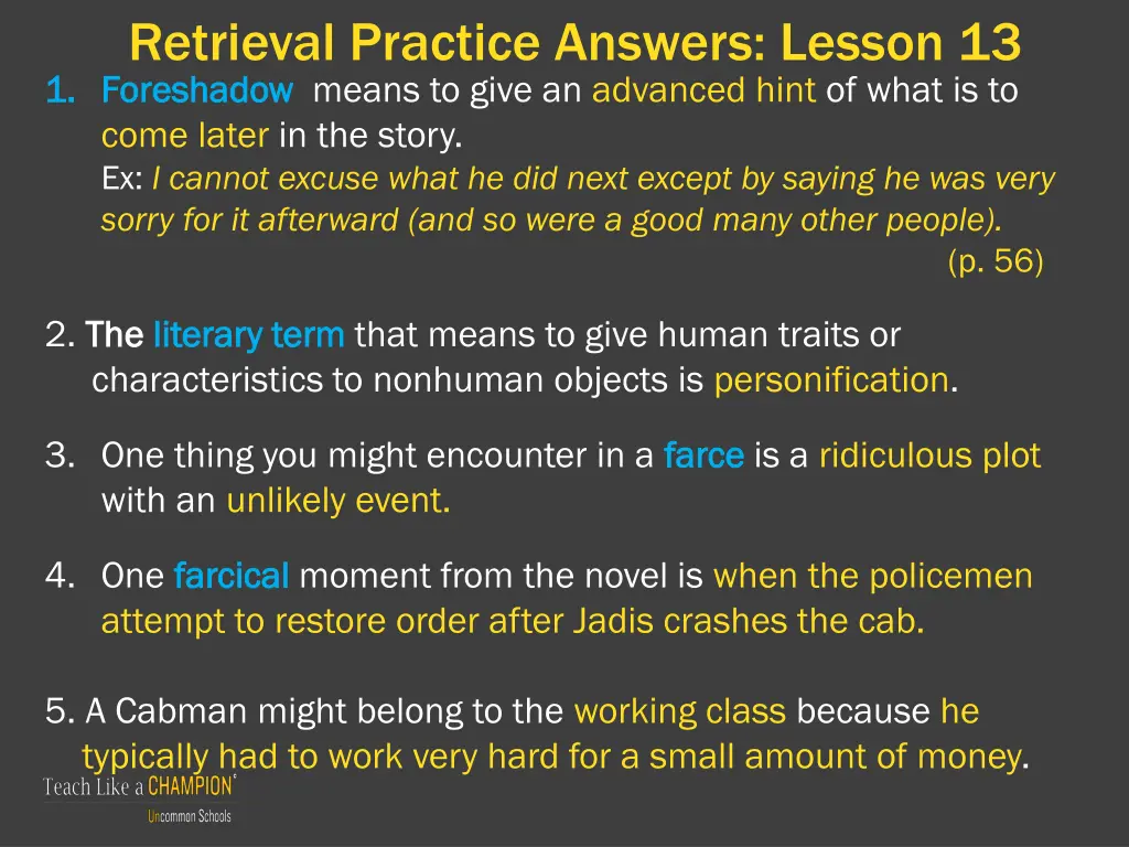 retrieval practice answers lesson 13