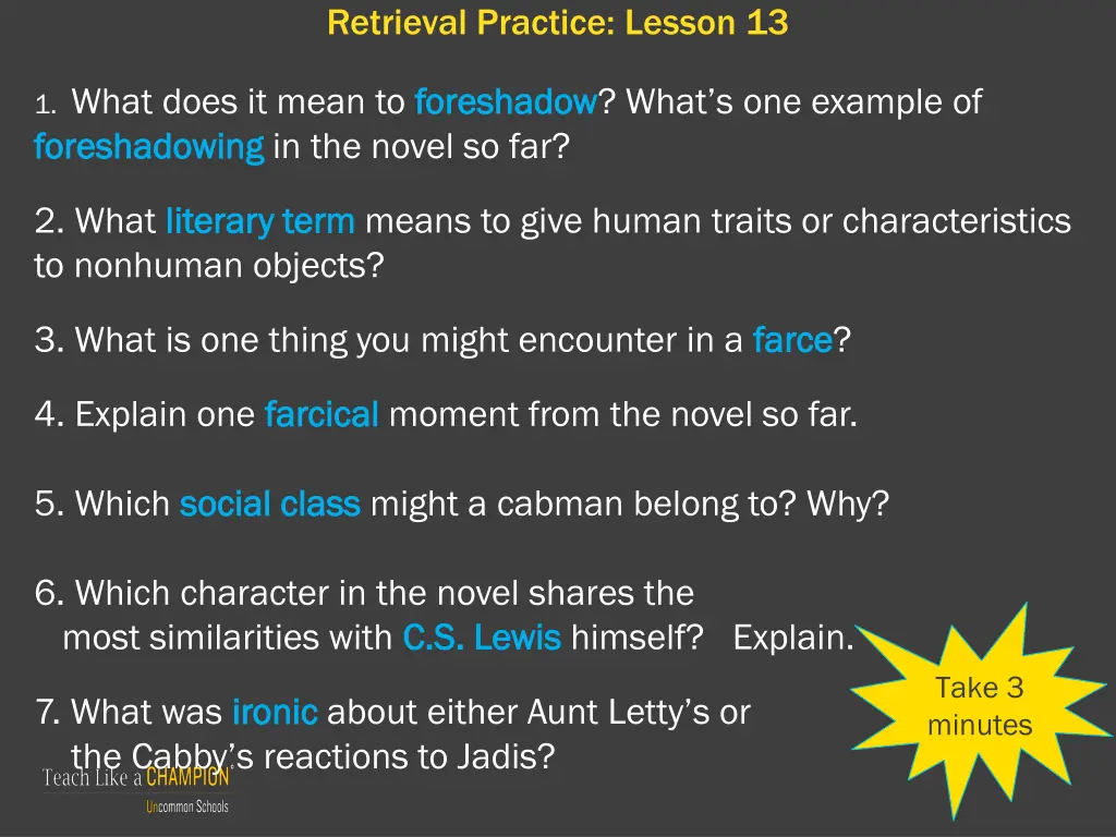 retrieval practice lesson 13