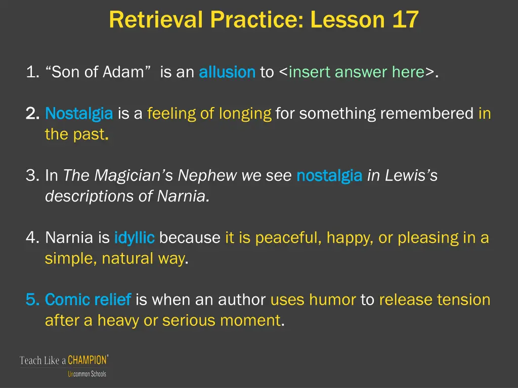 retrieval practice lesson 17 1