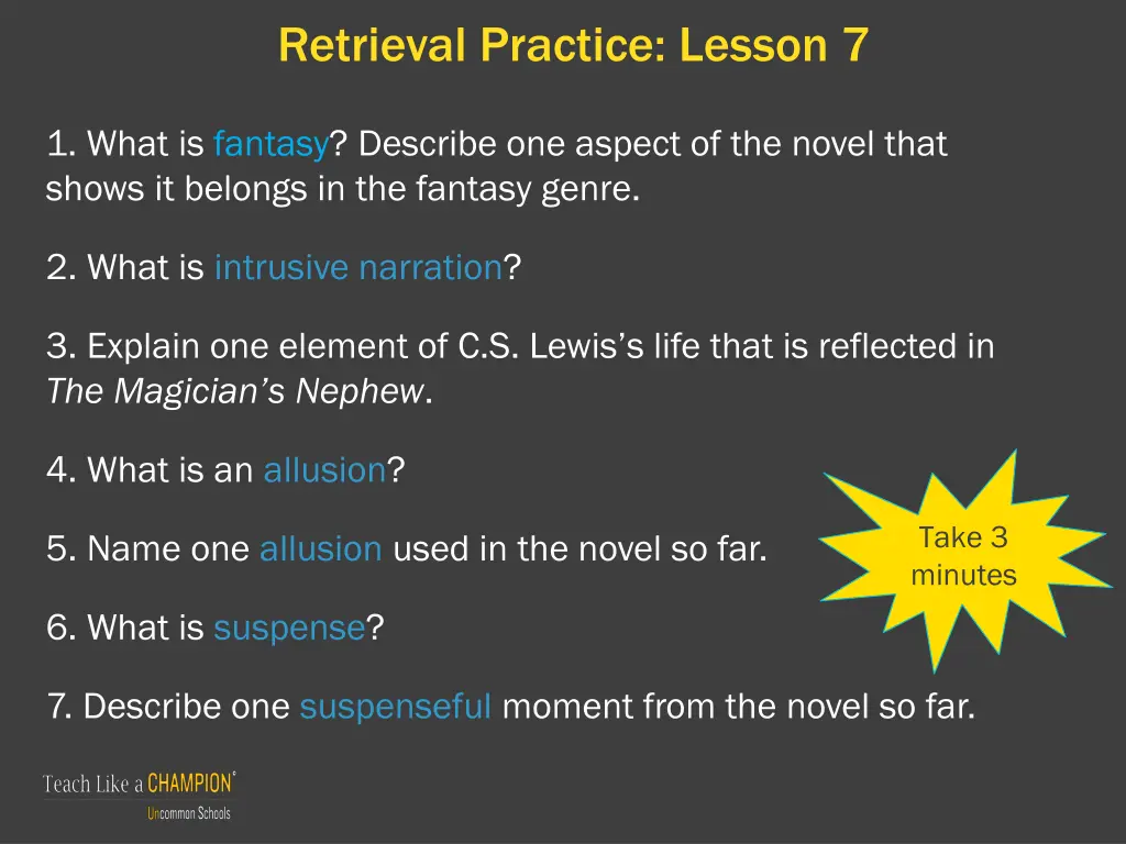 retrieval practice lesson 7