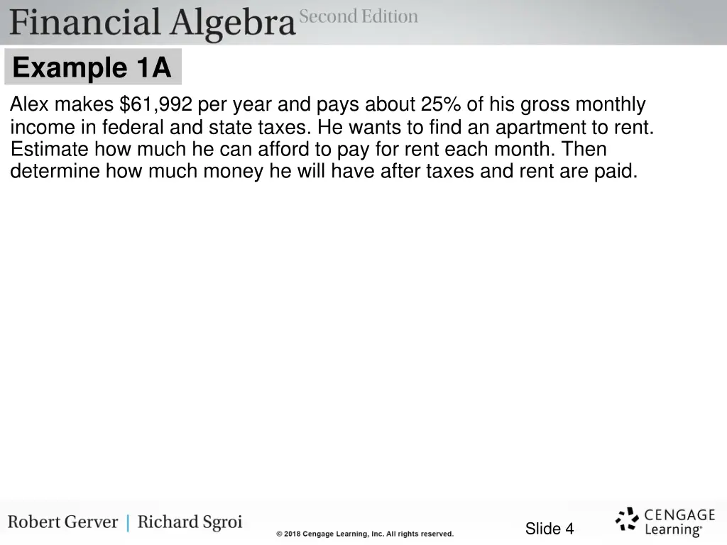 example 1a alex makes 61 992 per year and pays