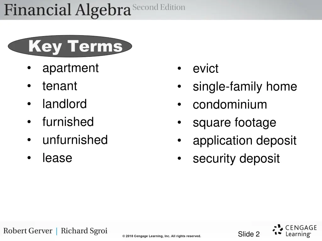 key terms apartment tenant landlord furnished