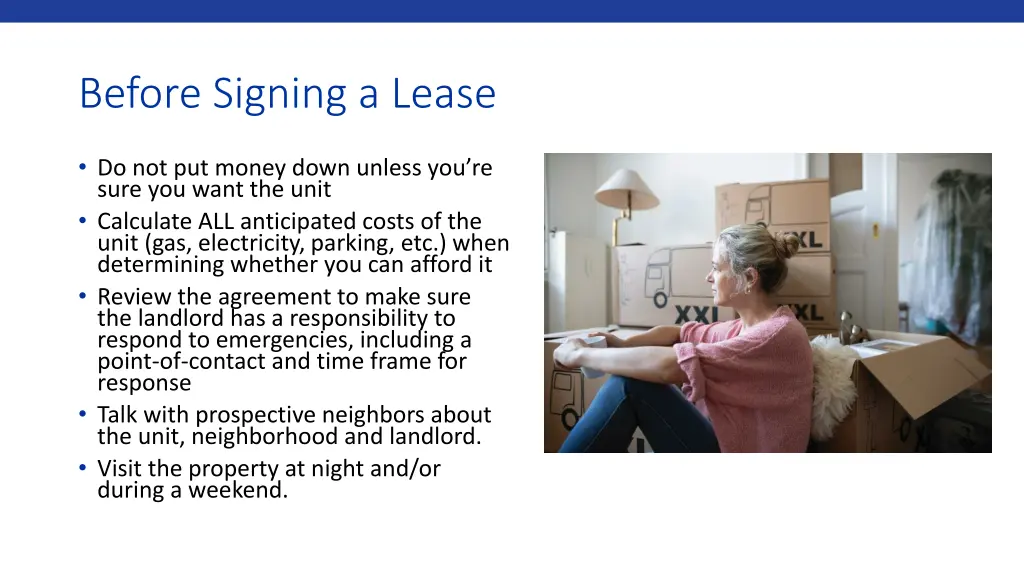 before signing a lease