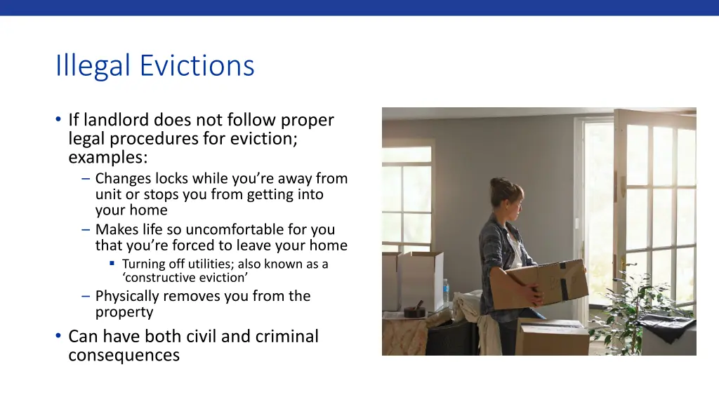 illegal evictions