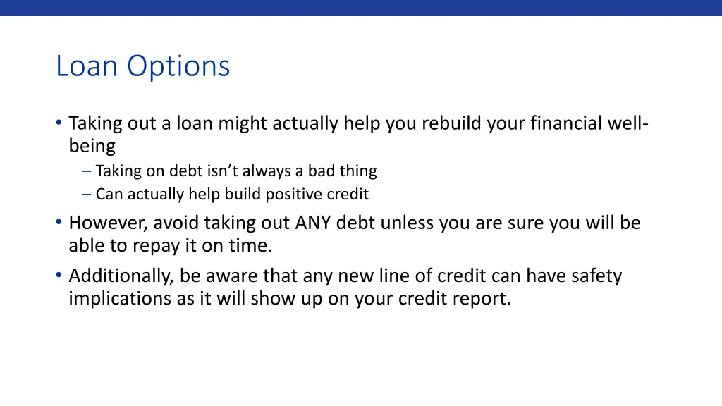 loan options