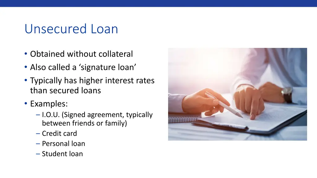 unsecured loan