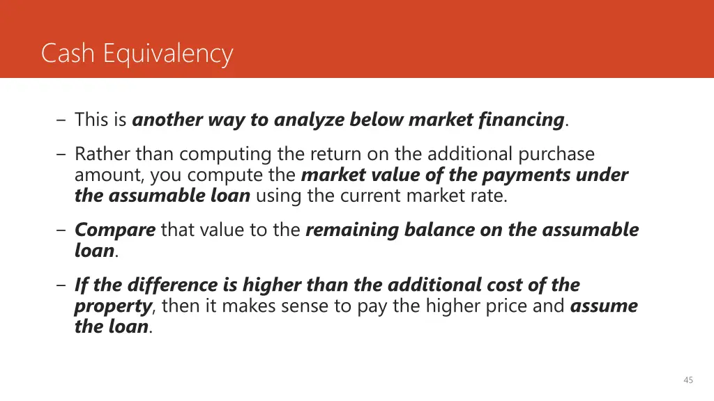 cash equivalency