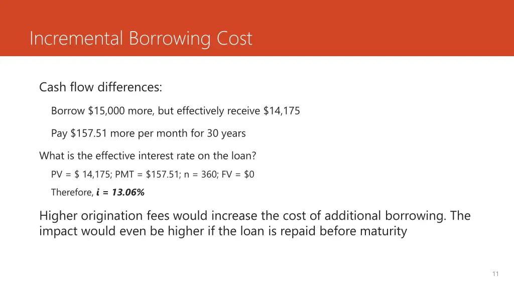 incremental borrowing cost 8