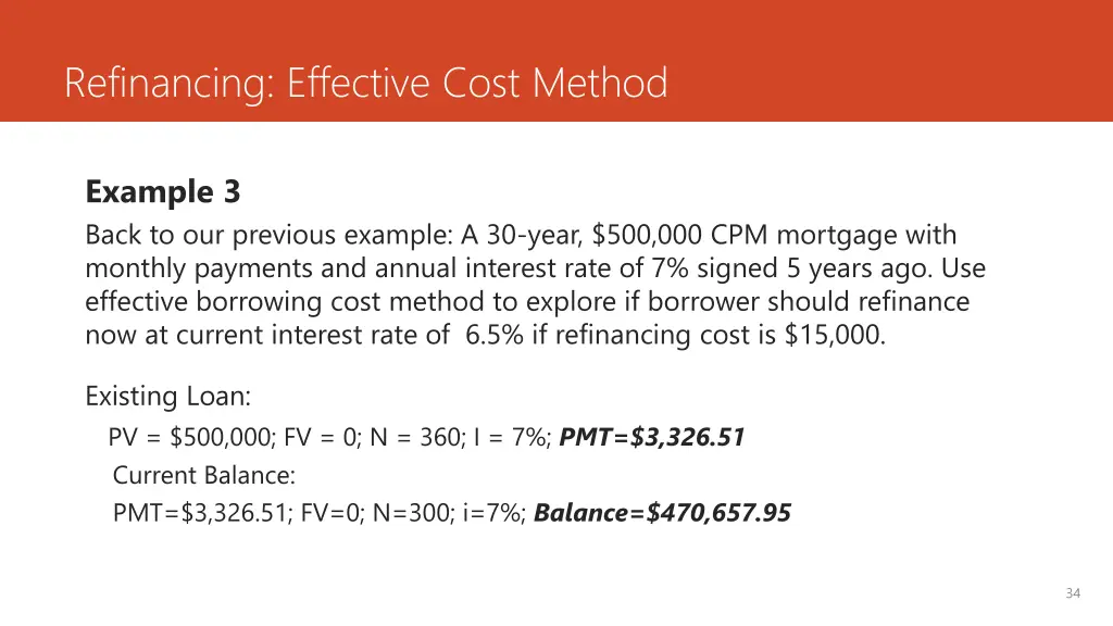 refinancing effective cost method 1