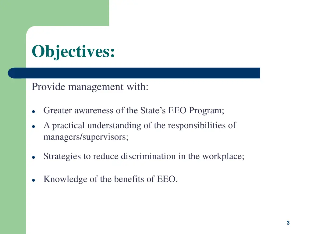 objectives