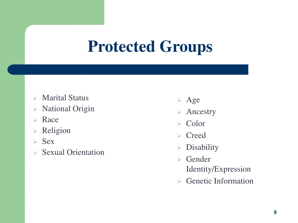 protected groups