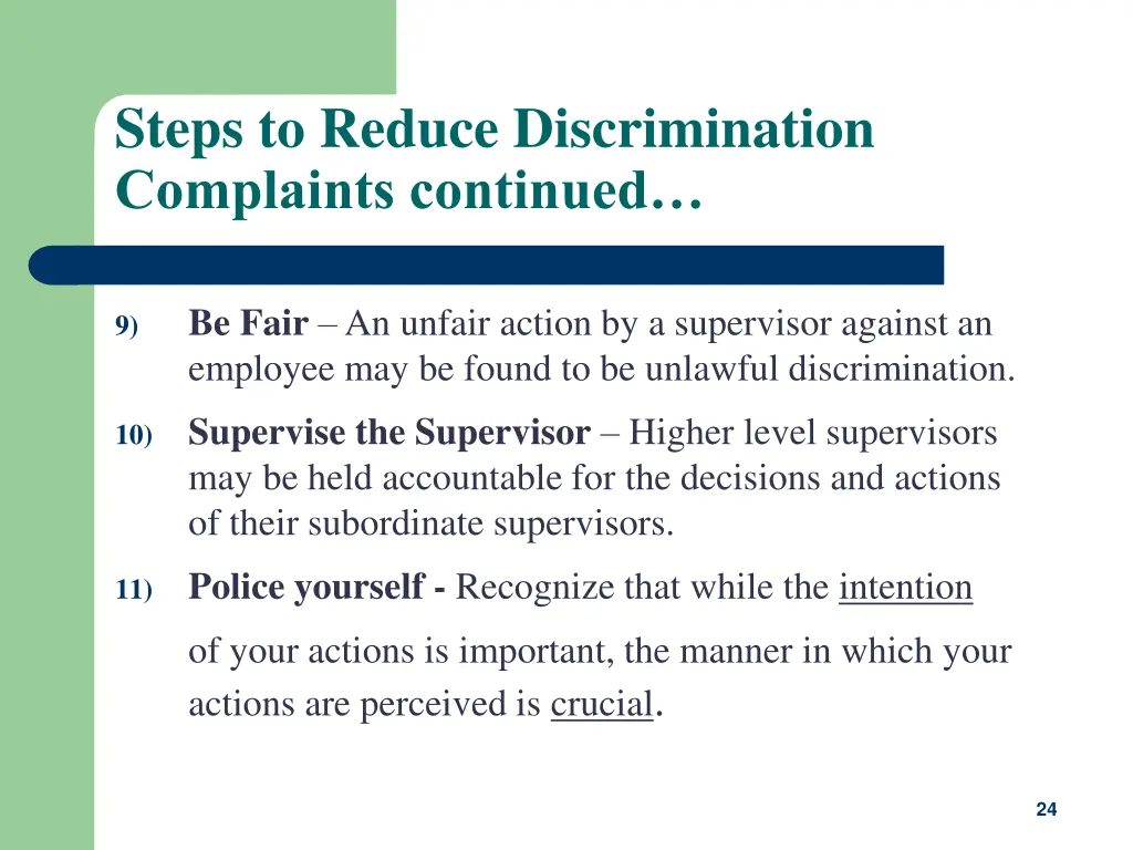 steps to reduce discrimination complaints 3