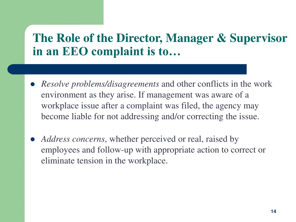 the role of the director manager supervisor