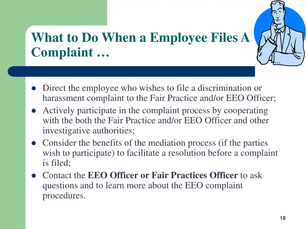 what to do when a employee files a complaint