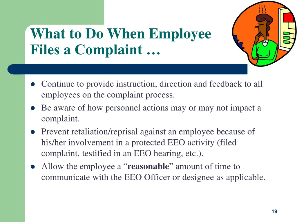 what to do when employee files a complaint