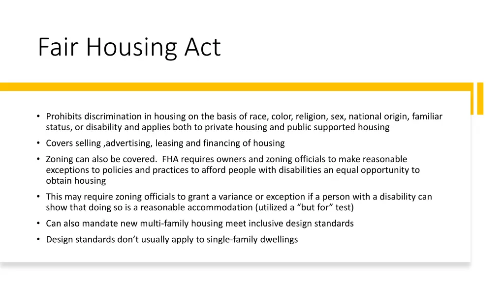 fair housing act