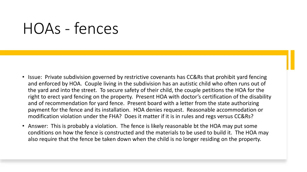 hoas fences