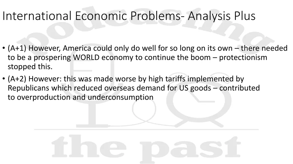 international economic problems analysis plus