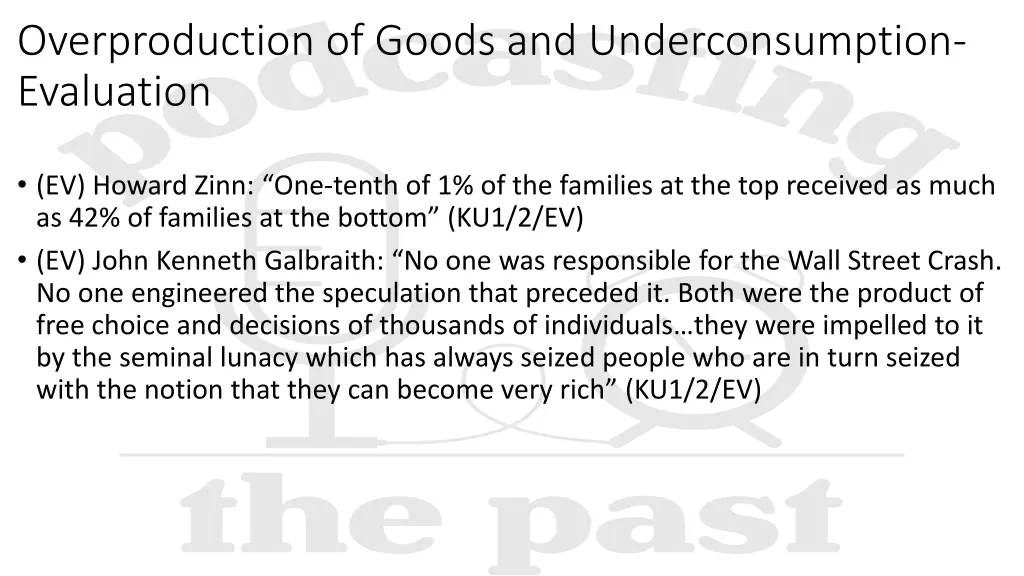 overproduction of goods and underconsumption 4